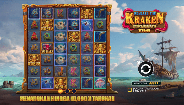 Slot Anti Rungkad Release the Kraken Megaways